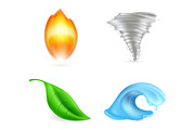 Natural elements icons
