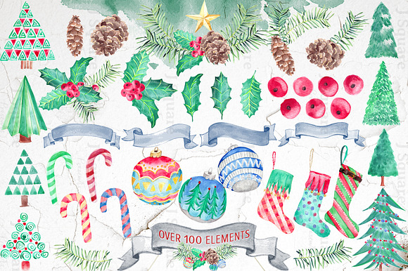 Christmas 100+ Design Kit in Illustrations - product preview 1