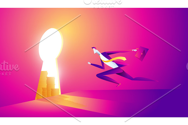 Business concept illustration of a