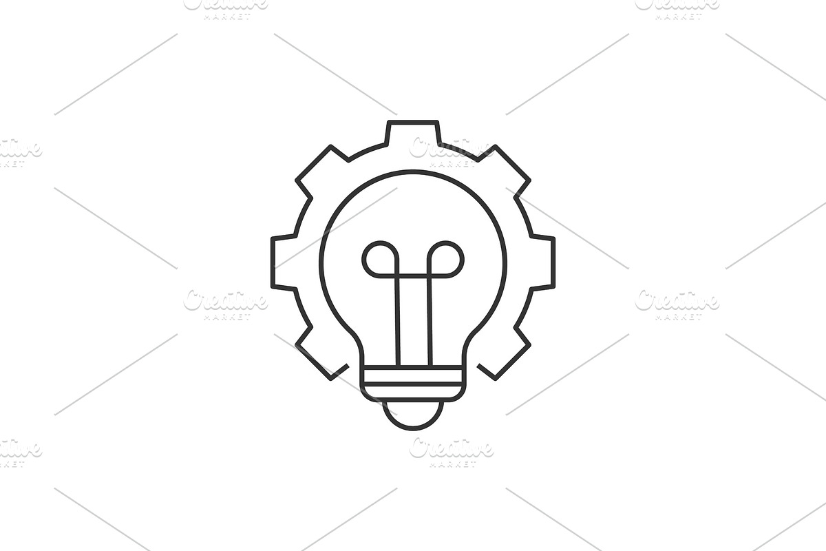 Light bulb with cogwheel in Icons - product preview 8
