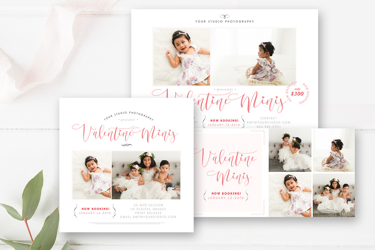Valentine Minis Marketing Set in Flyer Templates - product preview 8