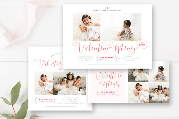 Valentine Minis Marketing Set in Flyer Templates - product preview 1