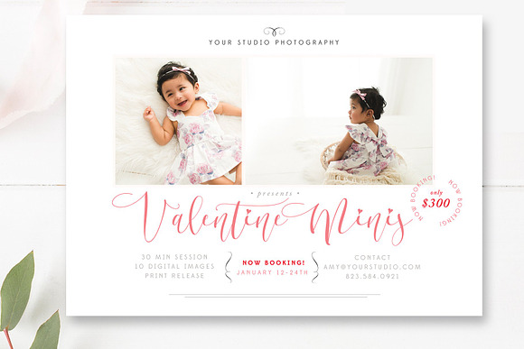 Valentine Minis Marketing Set in Flyer Templates - product preview 3