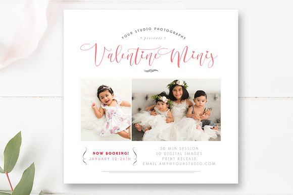Valentine Minis Marketing Set in Flyer Templates - product preview 4