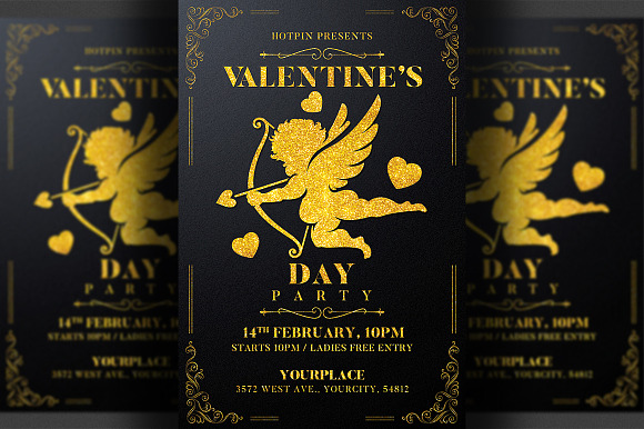 Valentines Day Invitation Flyer in Flyer Templates - product preview 1