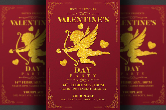 Valentines Day Invitation Flyer in Flyer Templates - product preview 2