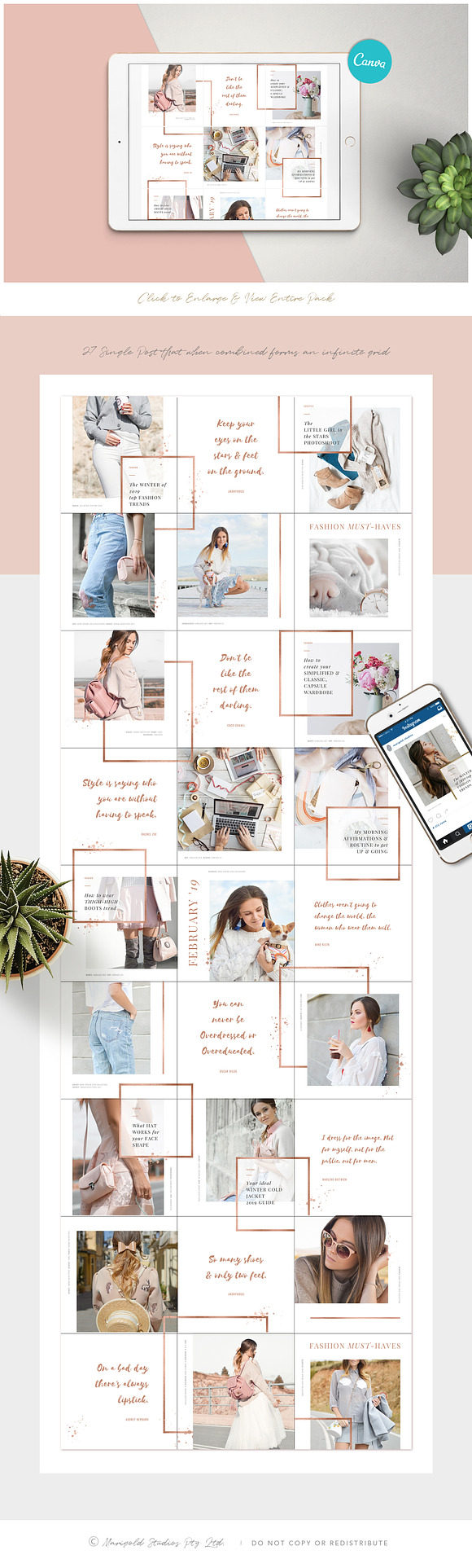 THE GRID | Canva & PPT in Instagram Templates - product preview 2
