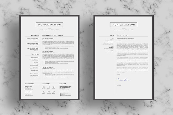 Resume Template | CV + Cover Letter in Letter Templates - product preview 1