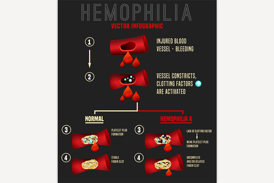Hemophilia Infographics Image in Illustrations - product preview 8