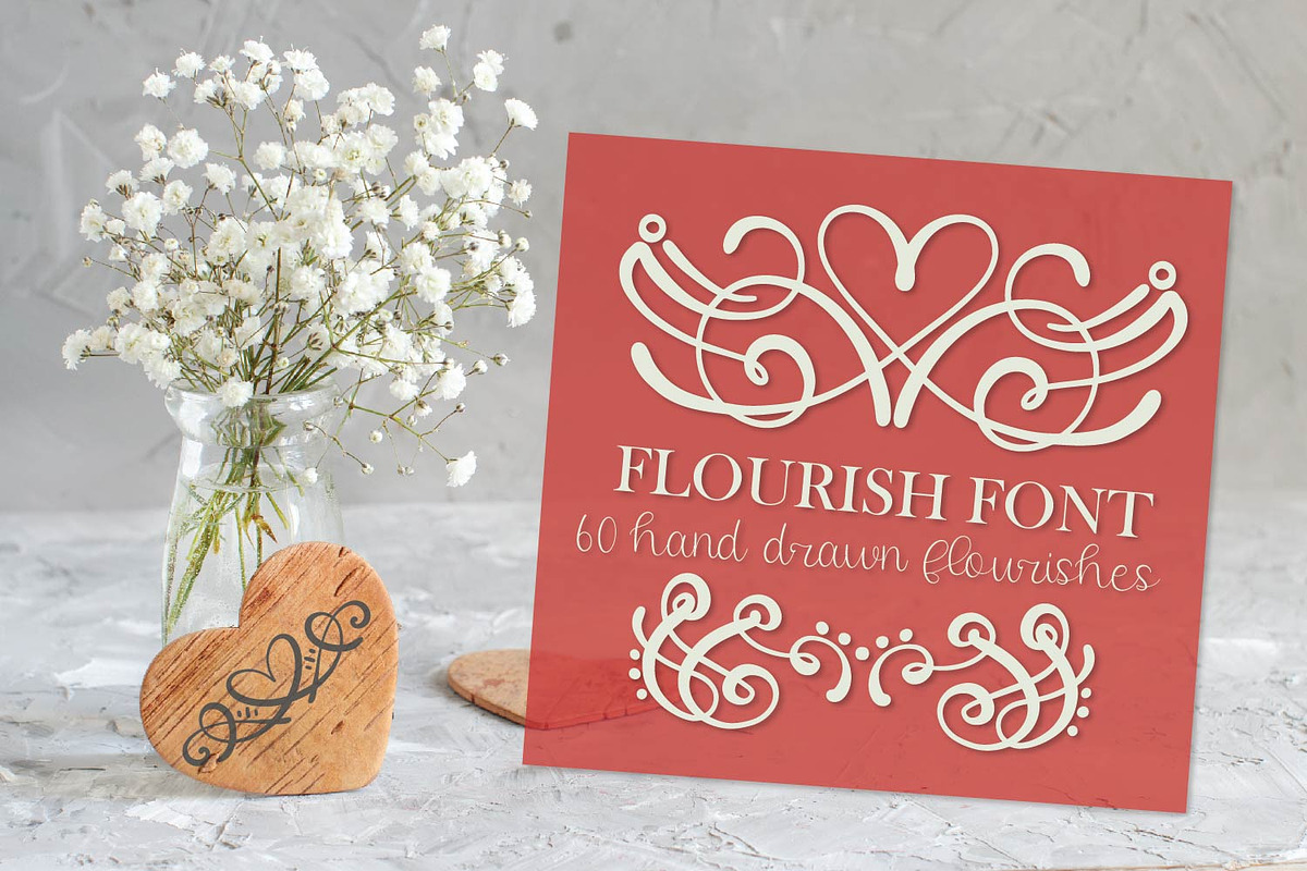 Flourish Font - 60 Ornaments in Symbol Fonts - product preview 8