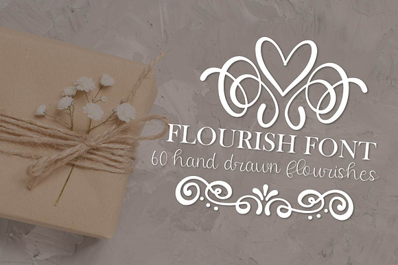Flourish Font - 60 Ornaments in Symbol Fonts - product preview 2