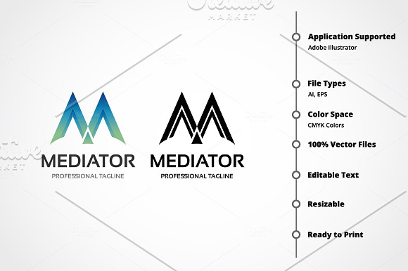 Letter M - Mediator Logo in Logo Templates - product preview 6