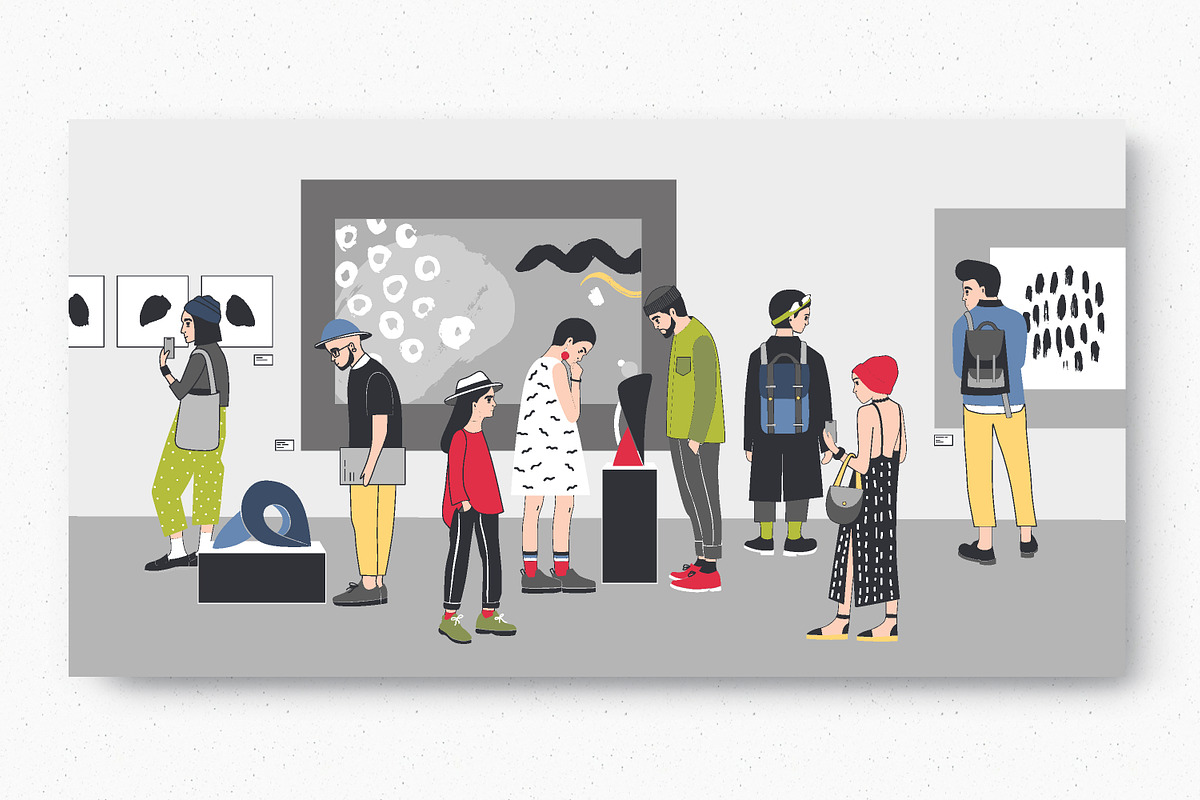 Contemporary art gallery in Illustrations - product preview 8