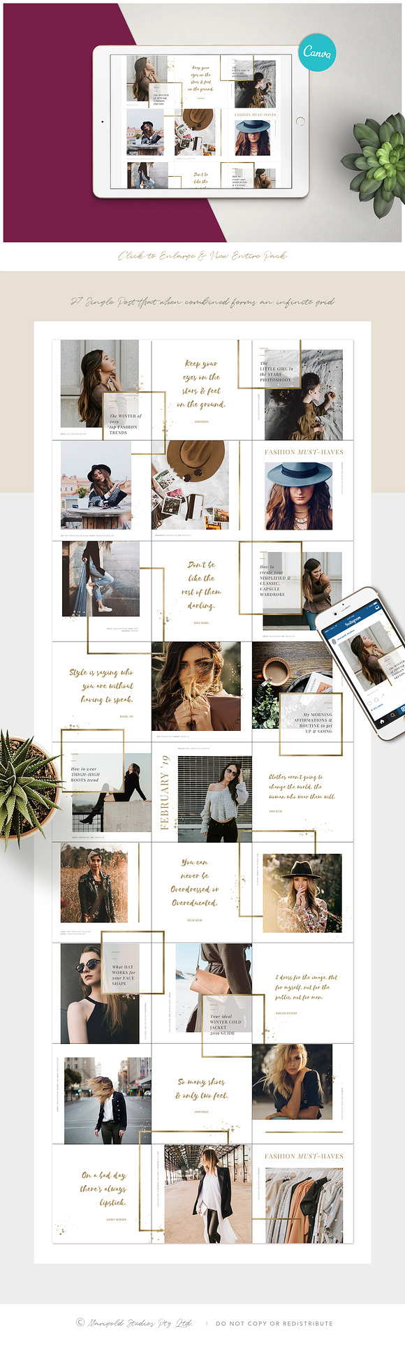 THE GRID | Canva & PPT in Instagram Templates - product preview 3