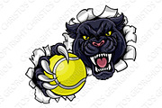 Black Panther Tennis Mascot Breaking