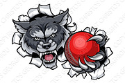 Wolf Cricket Mascot Breaking