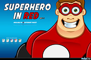 Superhero In Red Character - Set 1