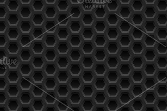 Black honeycomb seamless pattern in Patterns - product preview 1