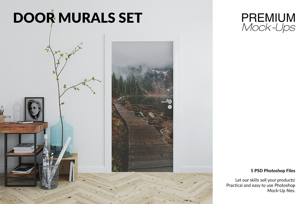 Door Murals Set in Product Mockups - product preview 8