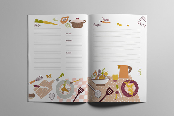 Recipe cards set in Card Templates - product preview 11