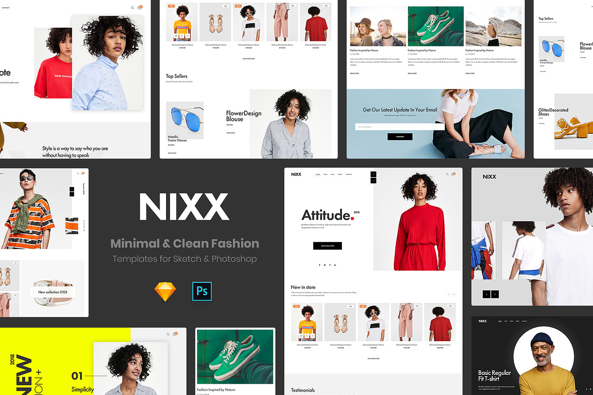 NIXX – Minimal & Clean Fashion in Website Templates - product preview 8