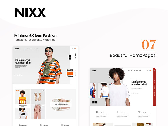 NIXX – Minimal & Clean Fashion in Website Templates - product preview 2