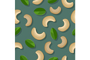 Cashew Nuts Seamless Pattern