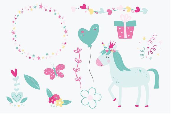 Birthday unicorns in Illustrations - product preview 3