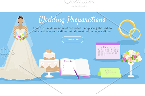Wedding Preparations Web Banner
