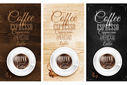 Poster menus coffee lettering