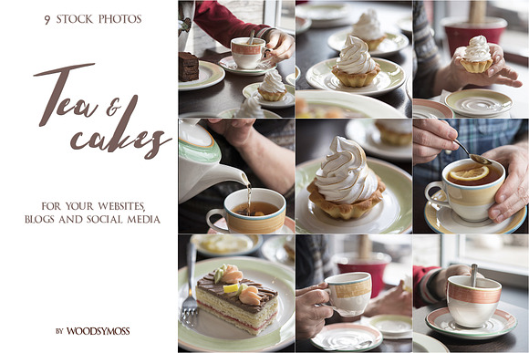 Tea & Cakes - Stock Photos in Social Media Templates - product preview 3
