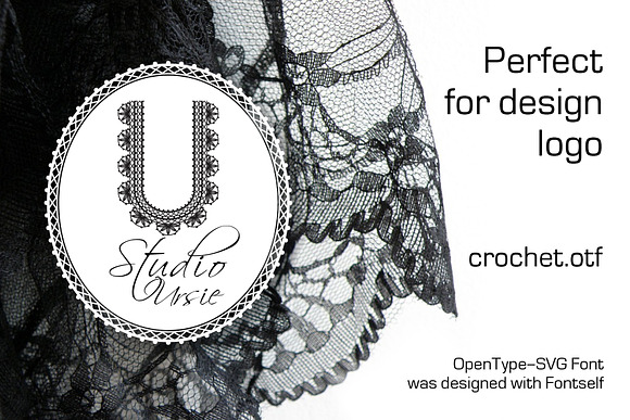 Crochet - svg craft lace font in Display Fonts - product preview 1