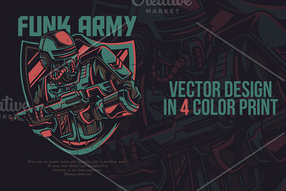 Funk Army Illustration in Illustrations - product preview 1