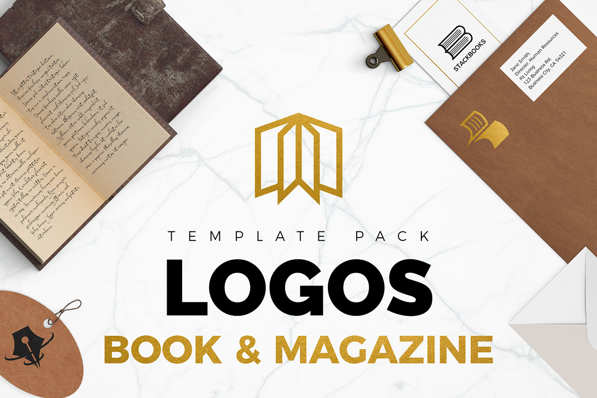 Books & Magazine Logos Pack in Logo Templates - product preview 8