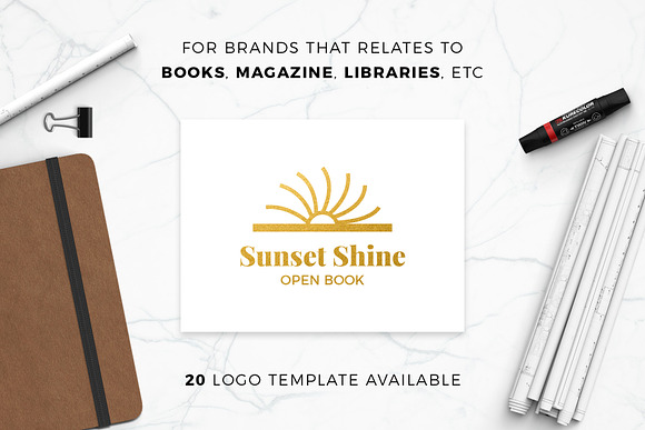 Books & Magazine Logos Pack in Logo Templates - product preview 1