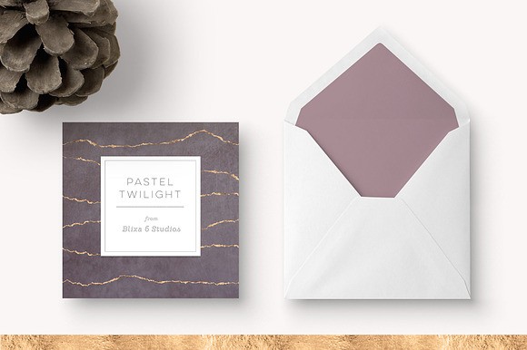 Pastel Twilight & Metallic Florals in Textures - product preview 3