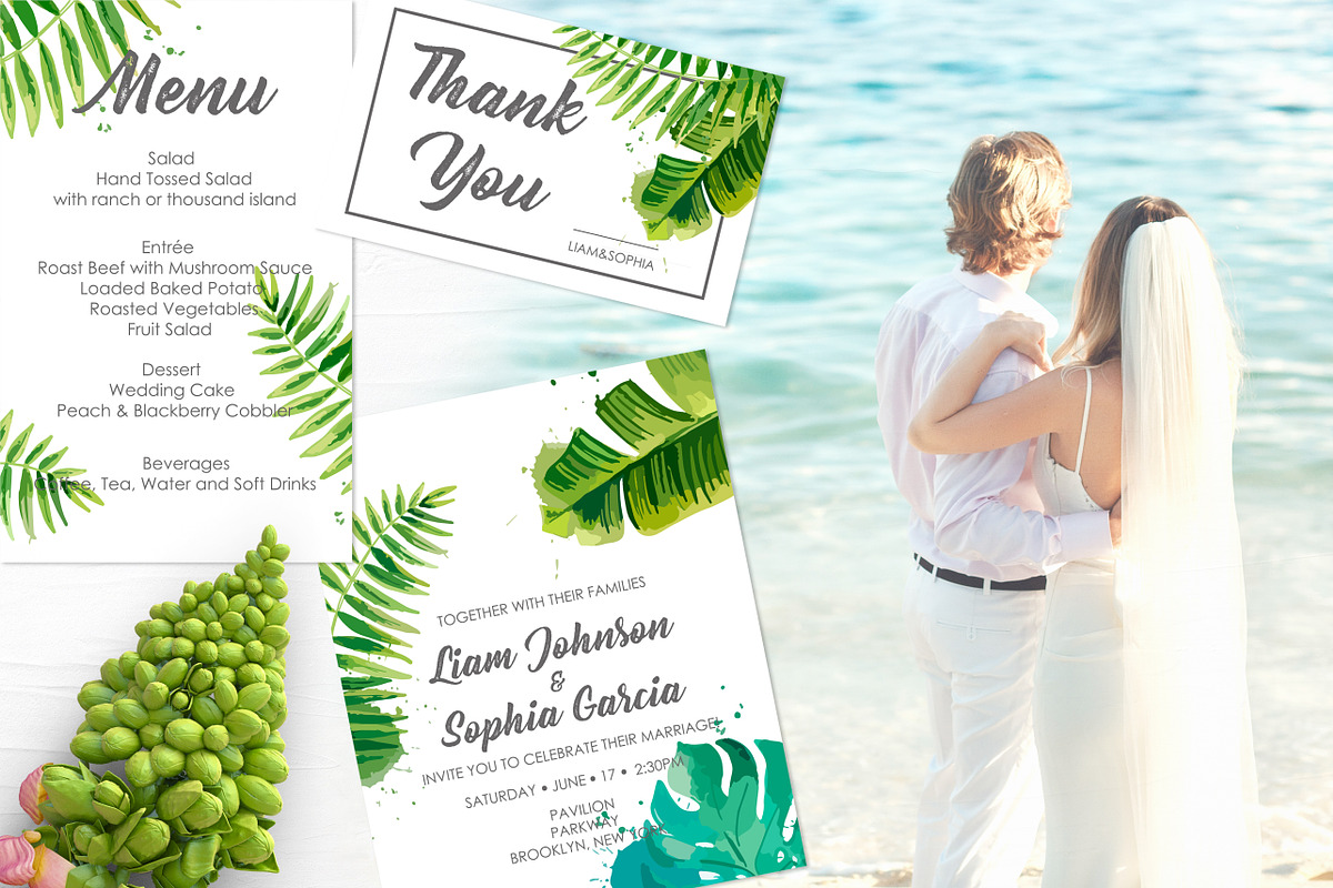 Tropical Wedding Suite in Wedding Templates - product preview 8