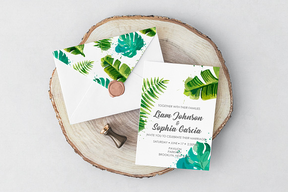 Tropical Wedding Suite in Wedding Templates - product preview 1