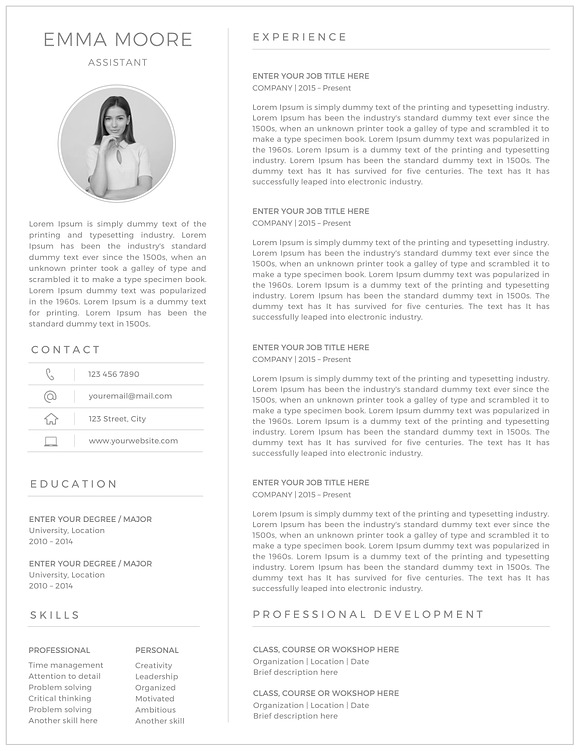 Resume Template / CV in Resume Templates - product preview 4