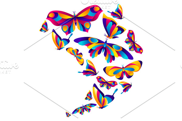 Background design with butterflies.