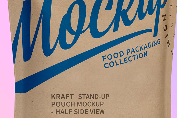 Kraft Paper Stand-Up Pouch Mockup  in Product Mockups - product preview 4