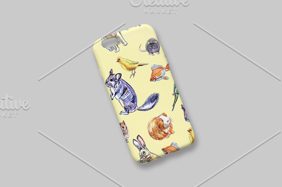 Watercolor vector domestic animals in Illustrations - product preview 7