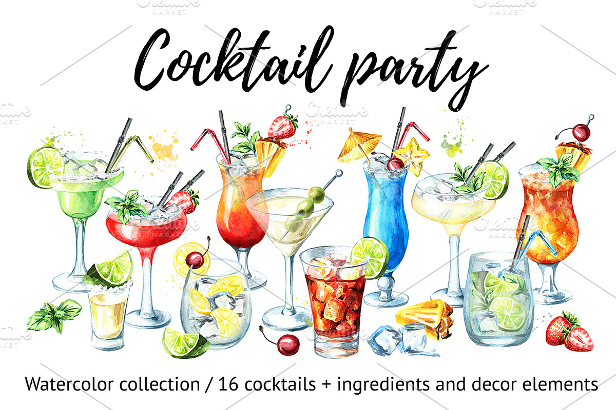 Cocktail party in Illustrations - product preview 8