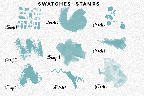 9 Splash Stamps - Procreate Brushes in Photoshop Brushes - product preview 1