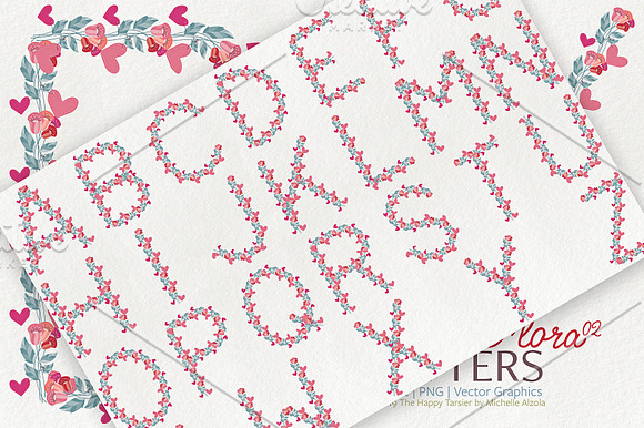 Valentine Flora 02 - Letters 01 in Illustrations - product preview 1
