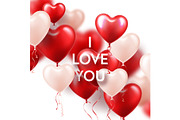 Valentines Day Background With White