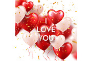 Valentines Day Background With White