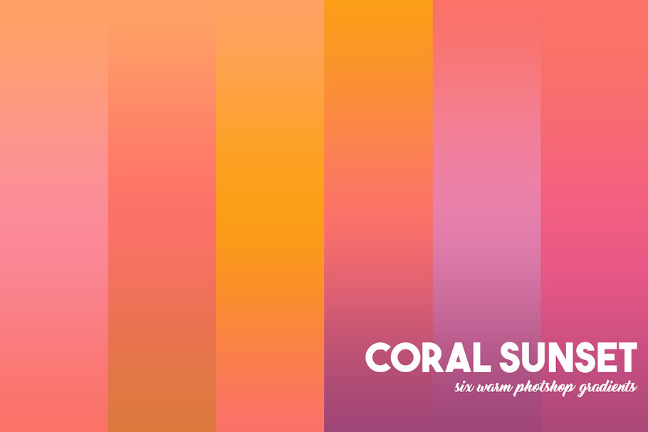 Coral Sunset in Photoshop Gradients - product preview 8