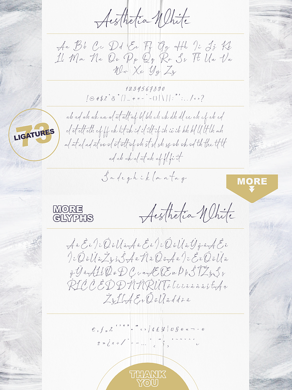 Aesthetic White | Handwritten Font in Script Fonts - product preview 7