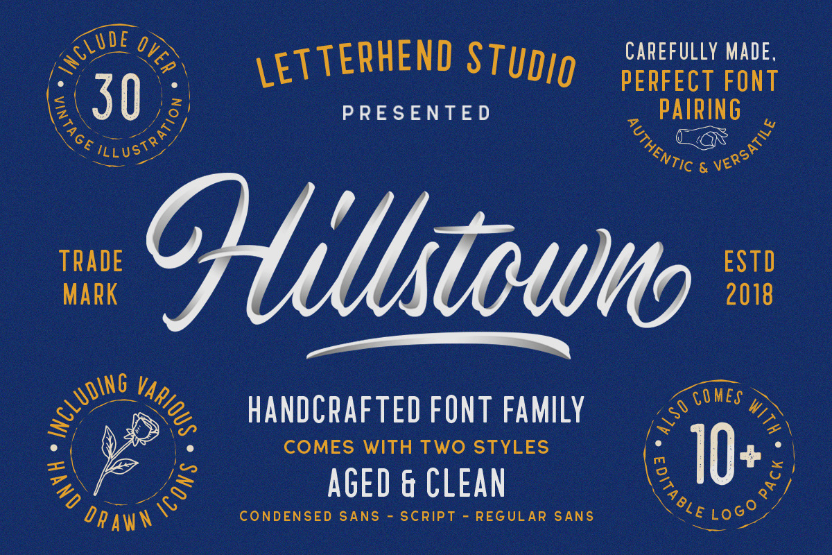 Hillstown Font Collection (+EXTRA) in Script Fonts - product preview 8